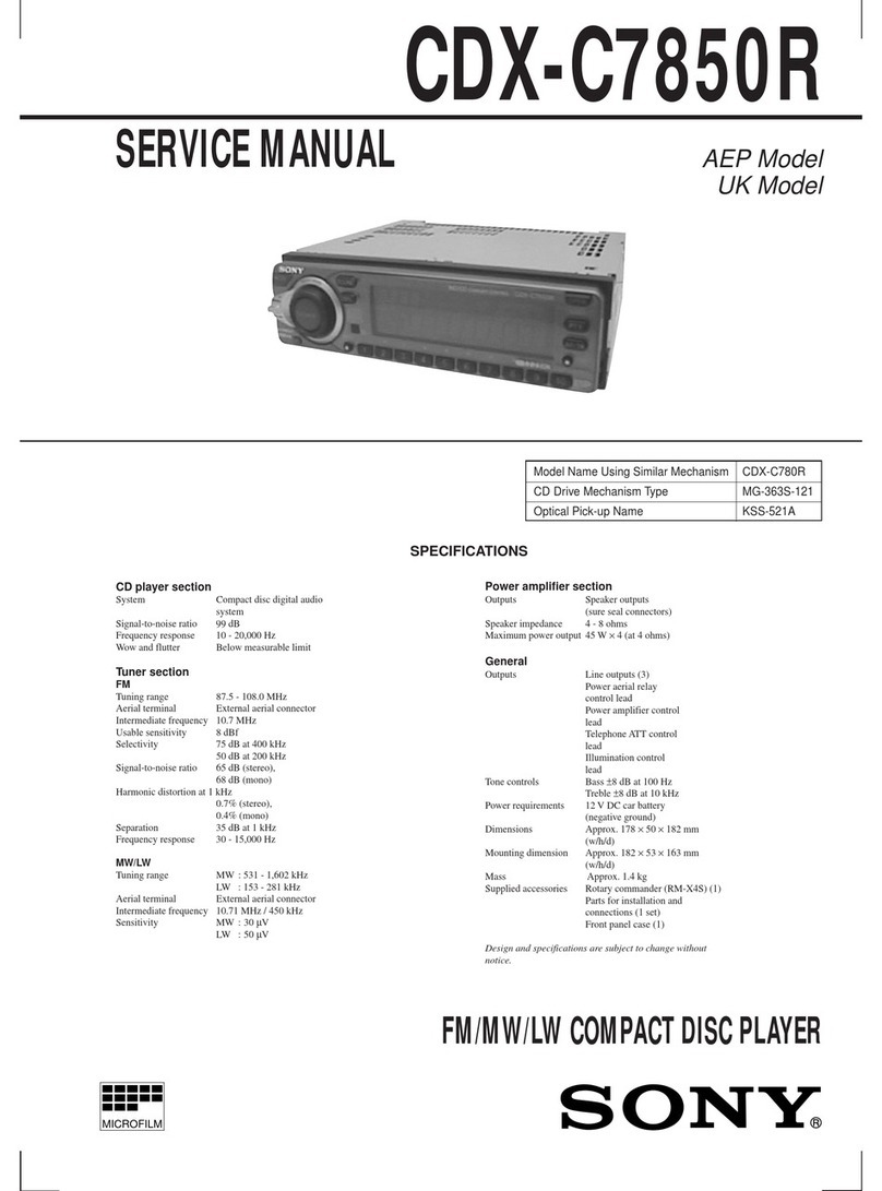 Sony CDX-C7850R Service manual