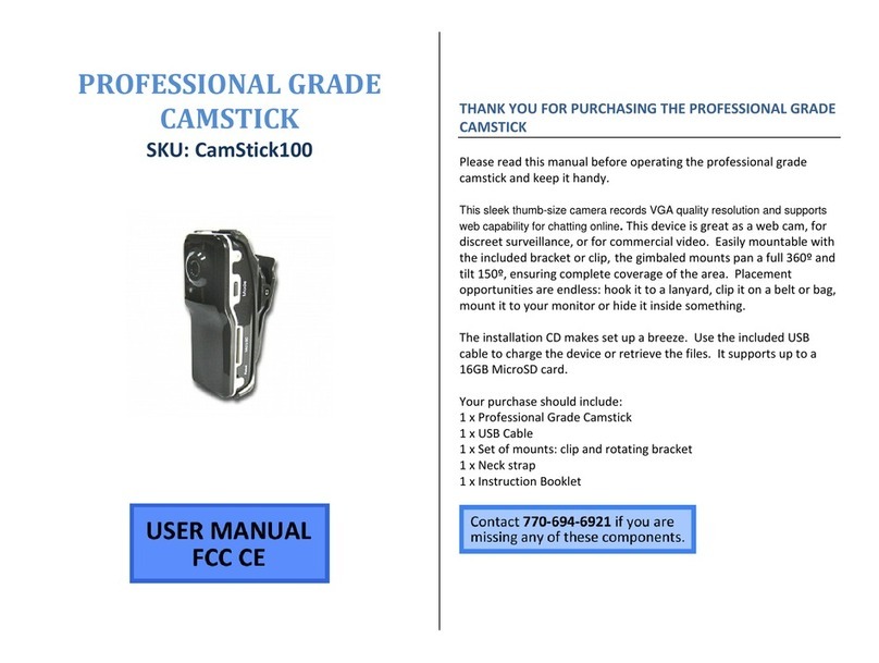 Mini Gadgets CamStick100 User manual Mini Gadgets CamStick100 User manual