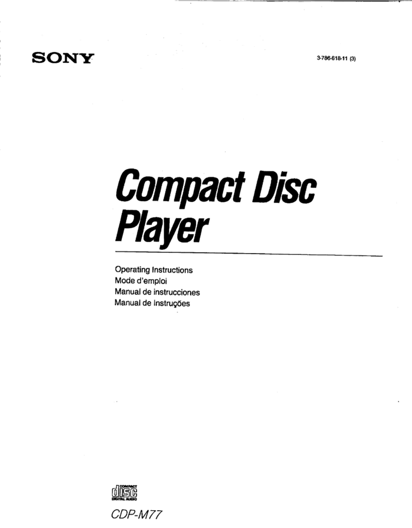 Sony CDP-M77 User manual Sony CDP-M77 User manual