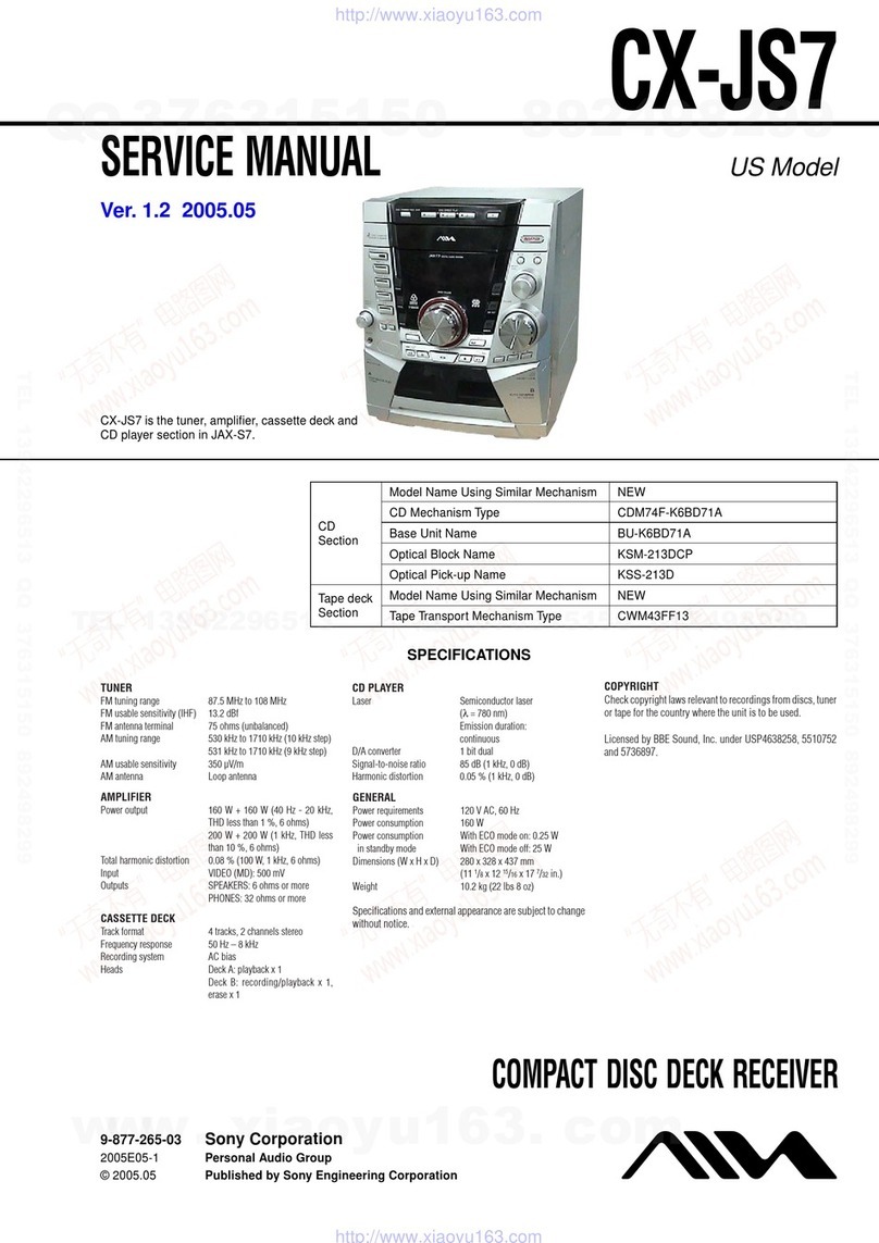 Sony X-JS7 Service manual