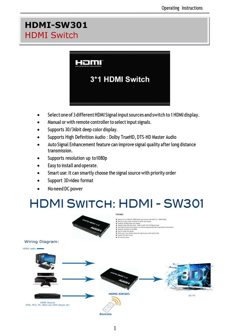 Jlinks HDMI-SW301 operating instructions