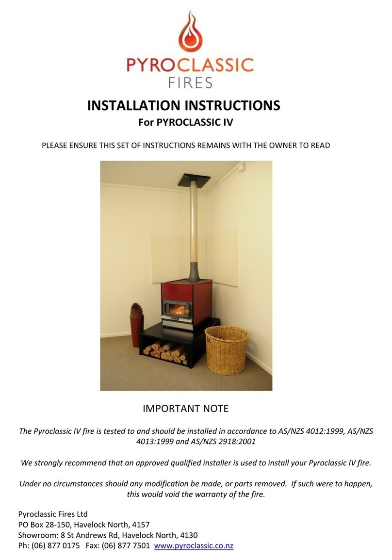 Pyroclassic Fires PYROCLASSIC IV installation instructions