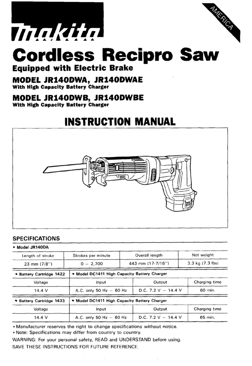 Makita JRl40DWA User manual Makita JRl40DWA User manual