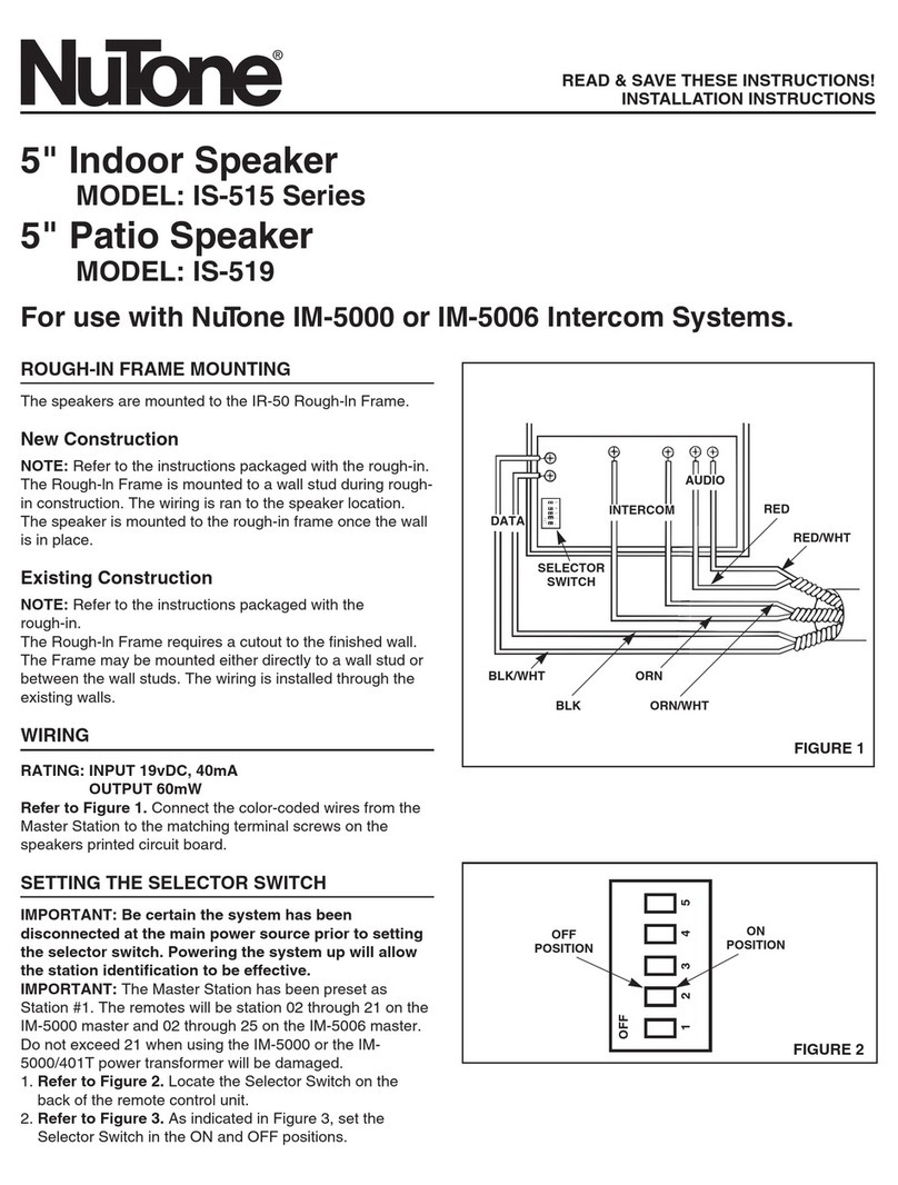 NuTone IS-515 Series installation instructions