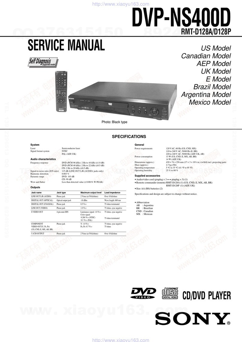 Sony DVP-NS400D User manual