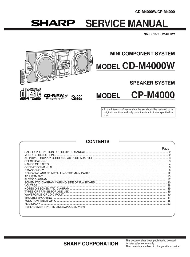 Sharp CD-M4000W User manual