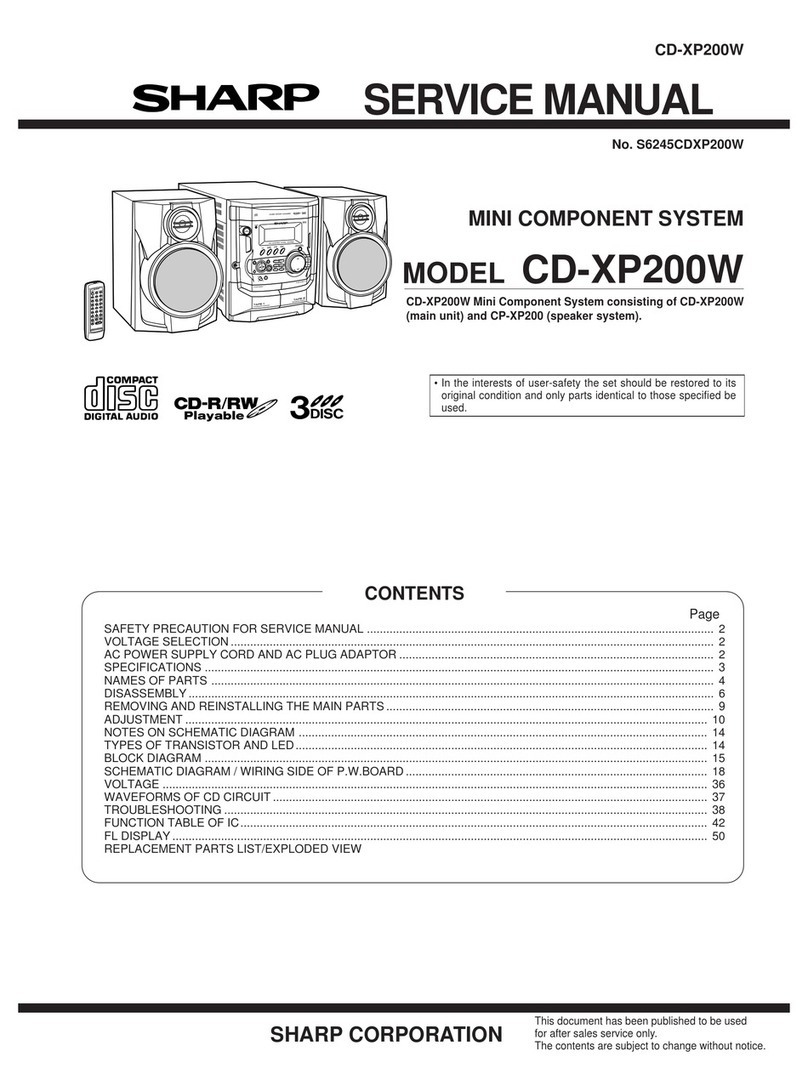 Sharp CD-XP200W User manual
