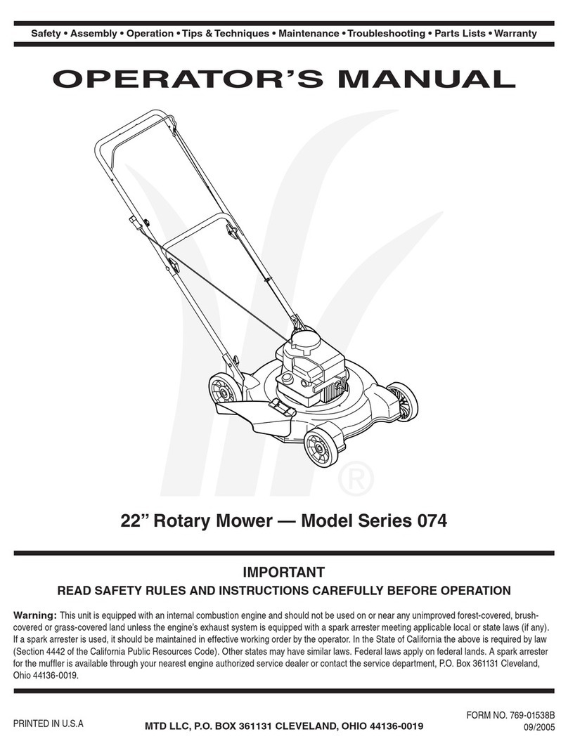 MTD 074 Series Operator's manual