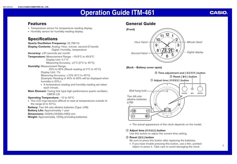 Casio ITM-461 Operation guide