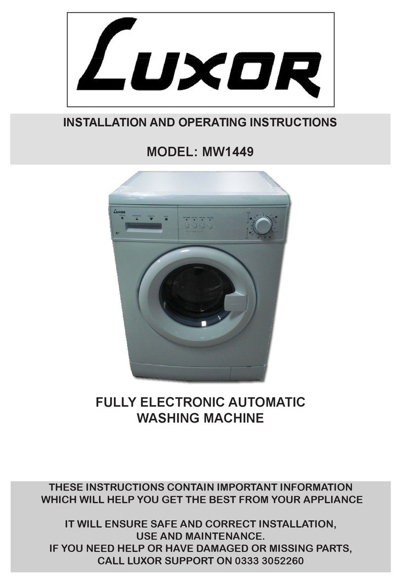 Luxor MW1449 Installation and operating instructions