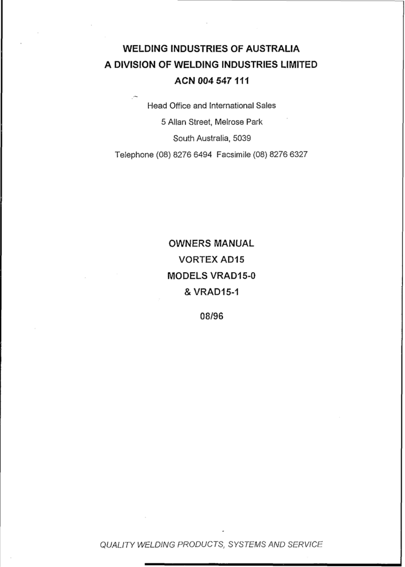 WIA VORTEX AD15VRADl5-0 owner's manual