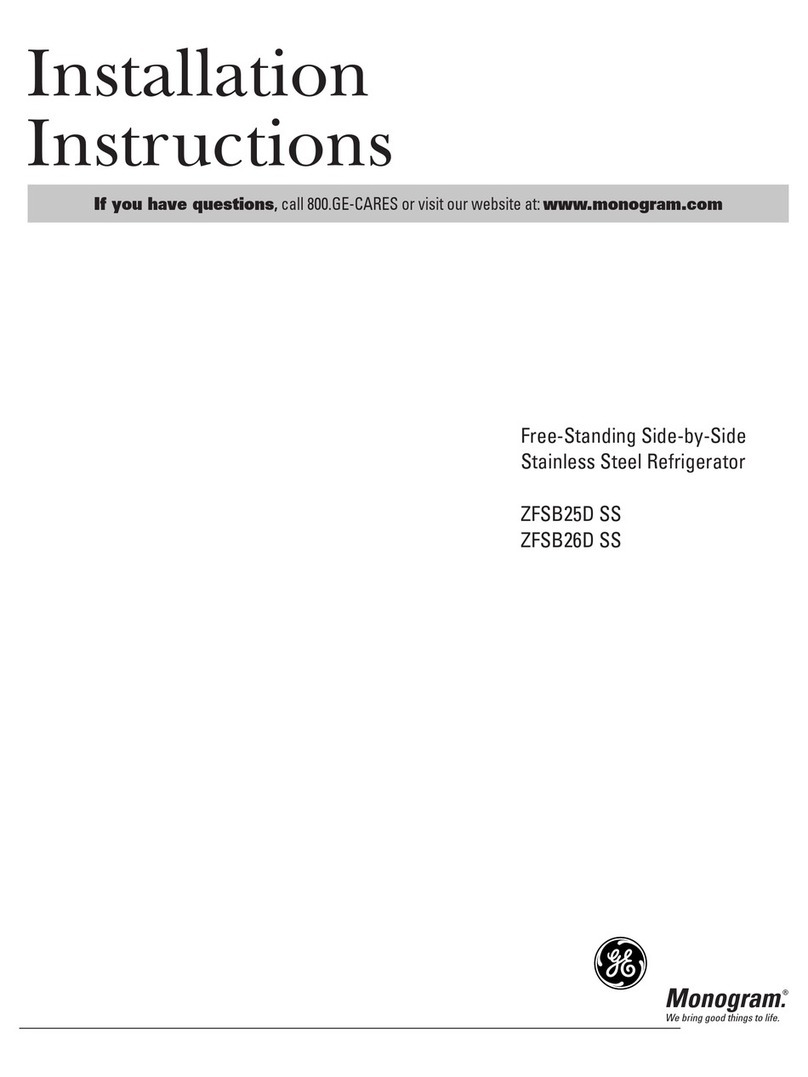 Monogram ZFSB25D SS User manual