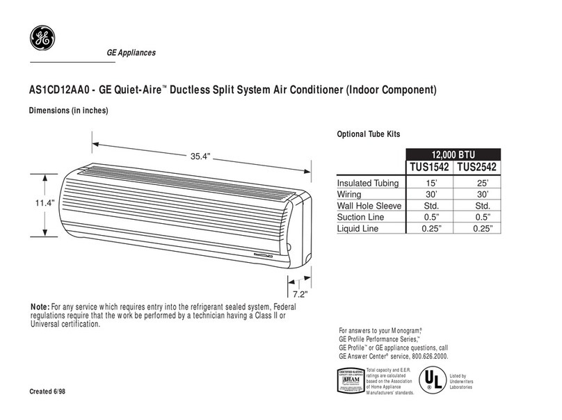 GEAppliances Quiet-Aire AS1CD12AA0 User instructions