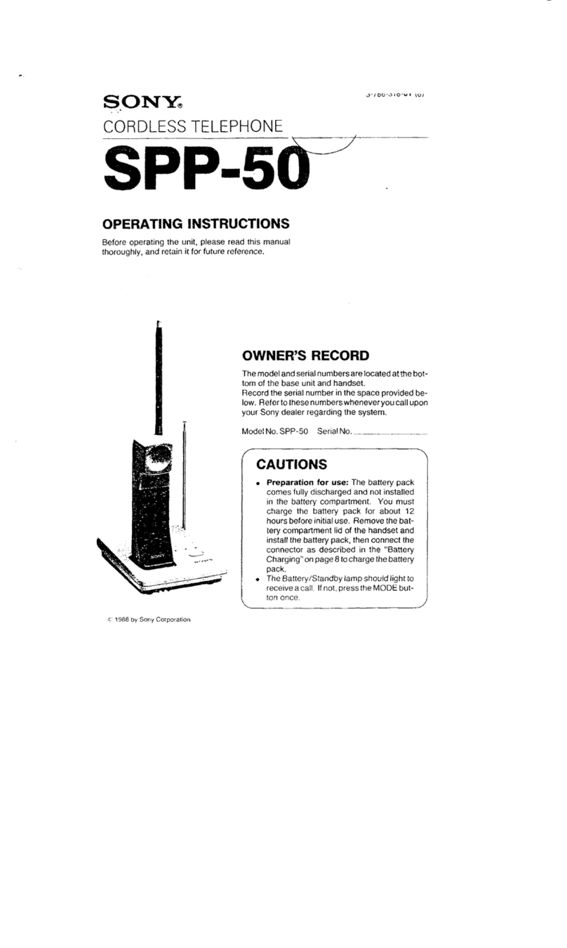 Sony SPP-50 User manual