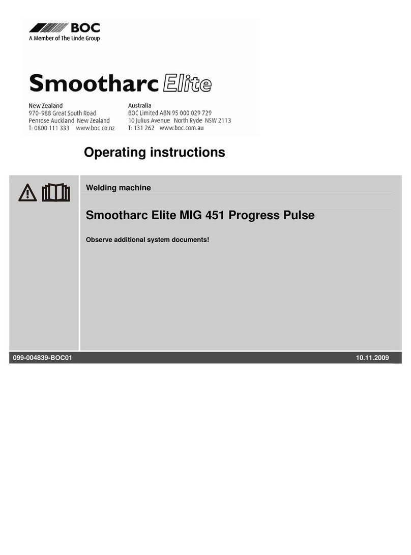 BOC Smootharc Elite MIG 451 Progress Pulse User manual