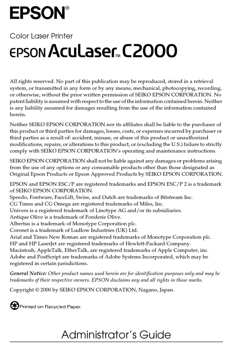 Epson AcuLaser C2000 Service manual