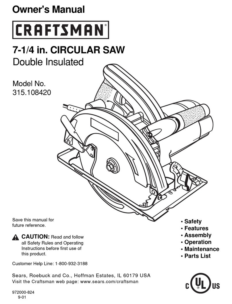 Crafstman 315.108420 owner's manual