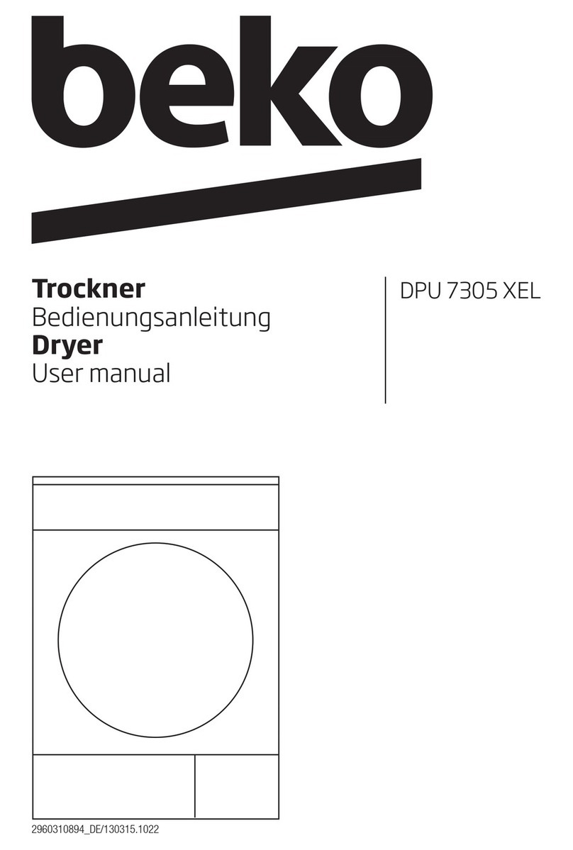 Beko DPU 7305 XEL user manual
