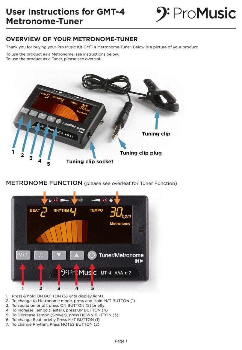 Pro Music GMT-4 User instructions