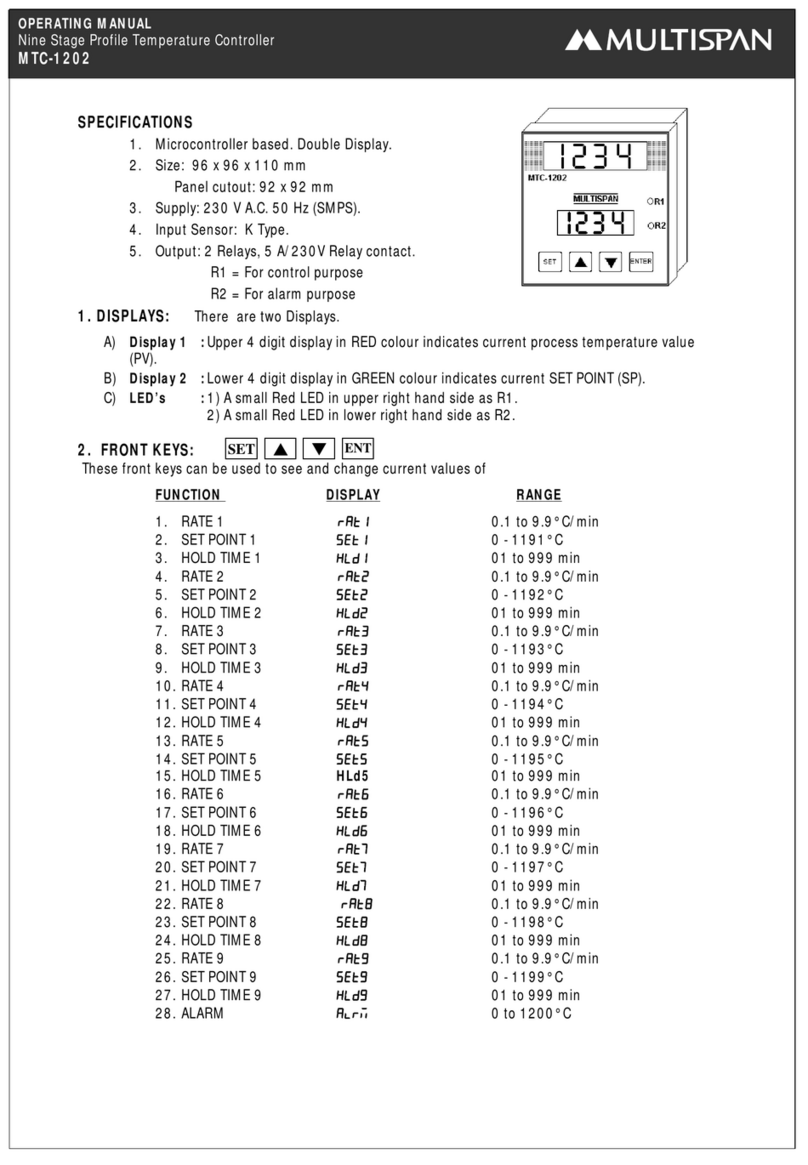 MULTISPAN MTC-1202 operating manual