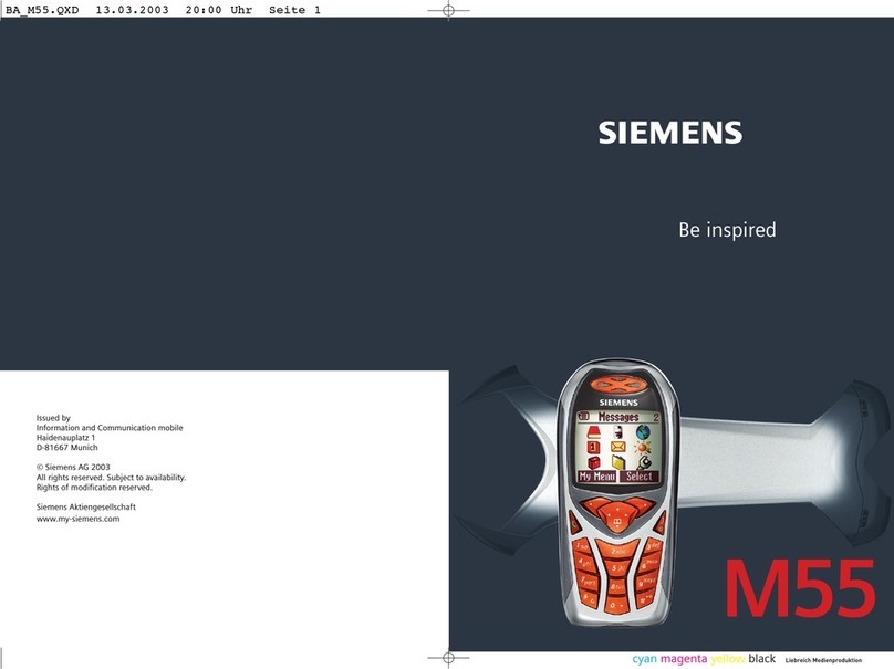 Siemens Be inspired M55 User manual