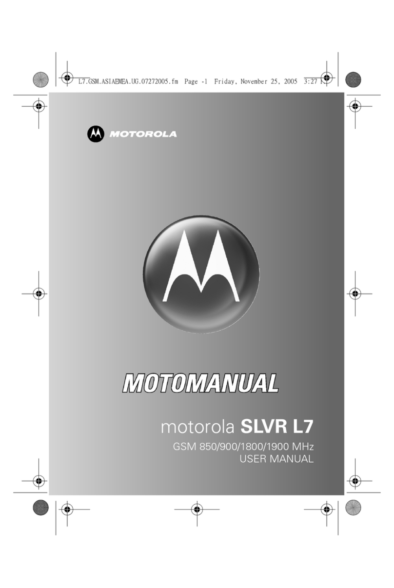 Motorola HELLOMOTO SLVR L7 User manual
