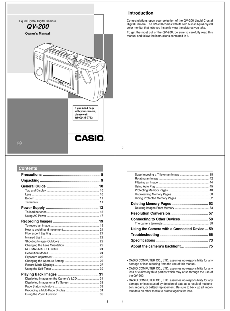 Casio QV-200 User manual Casio QV-200 User manual