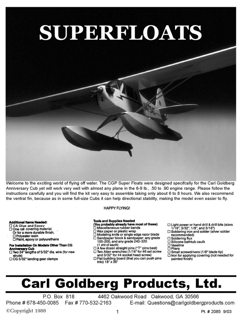 Carl Goldberg Products SUPERFLOATS instructions