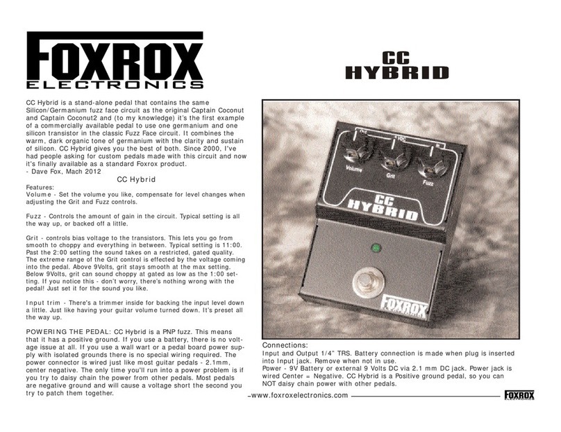 Foxrox Electronics CC Hybrid owner's manual
