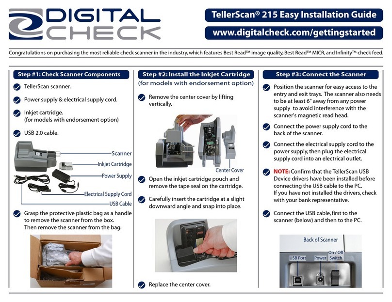 Digital Check TellerScan 215 Datasheet