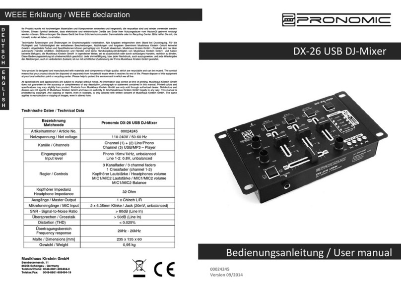 Pronomic DX-26 USB user manual