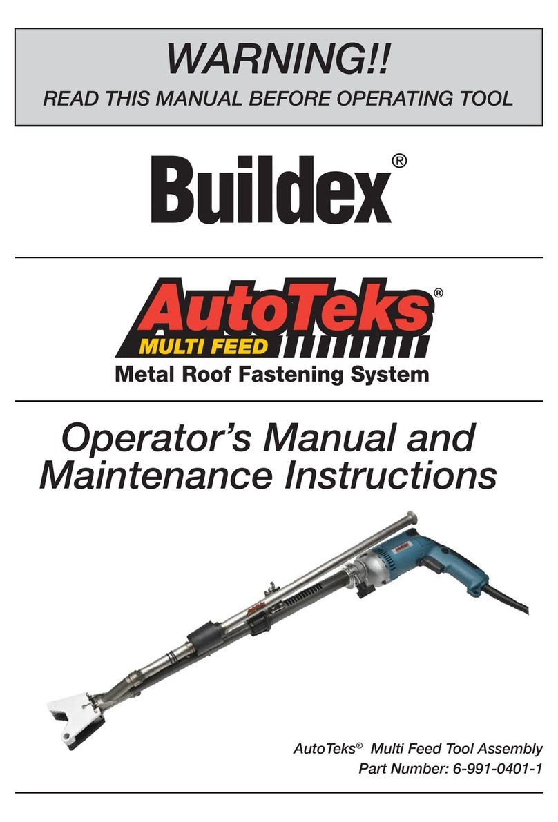 AutoTeks BUILDEX Operator's manual and maintenance instructions