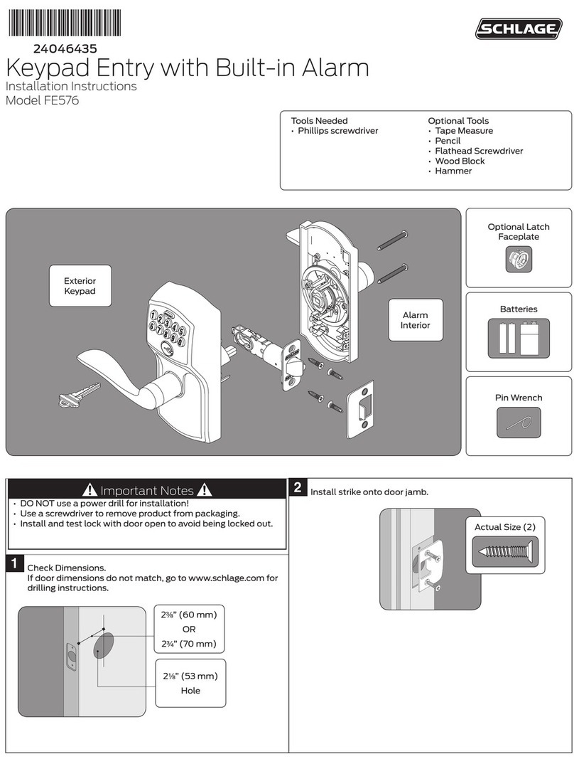 Schlage FE576 installation instructions
