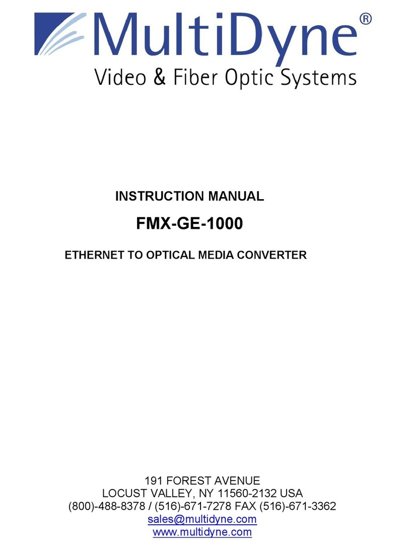 MultiDyne FMX-GE-1000 instruction manual