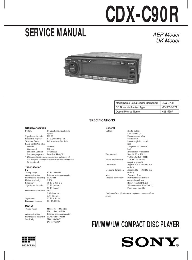 Sony CDX-C90R User manual