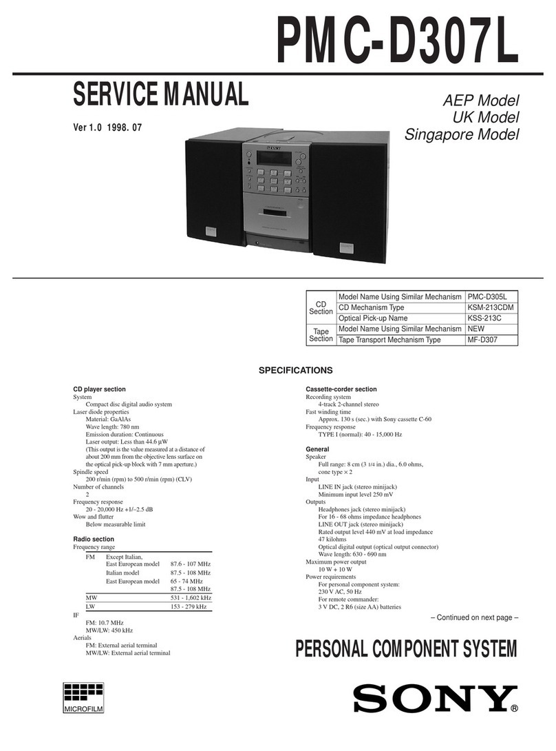 Sony PMC-D307L User manual