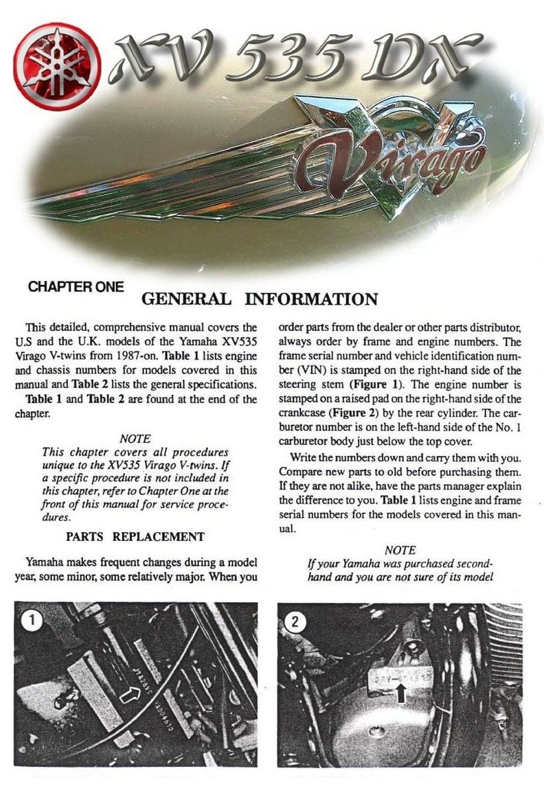Yamaha XV 535 DX Virago User manual