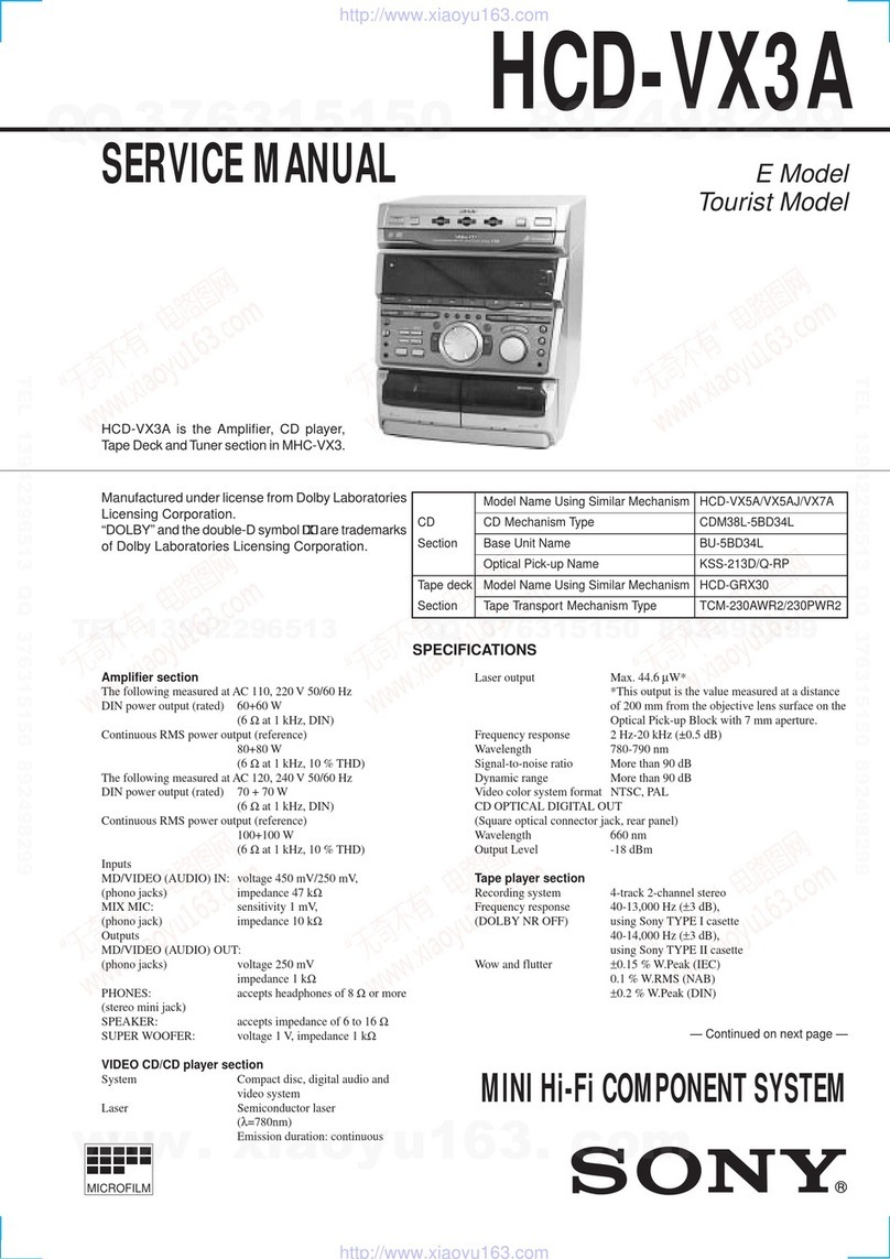 Sony HCD-VX3A User manual