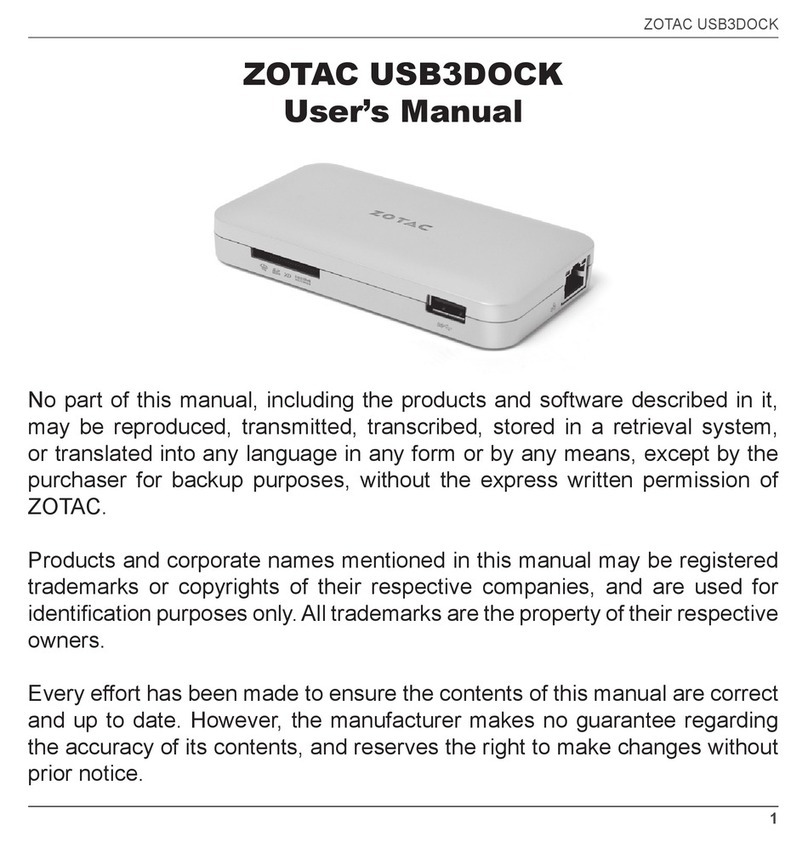 Zotac USB3DOCK user manual