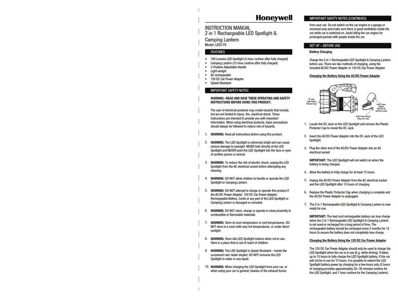 Honeywell LED170 User manual