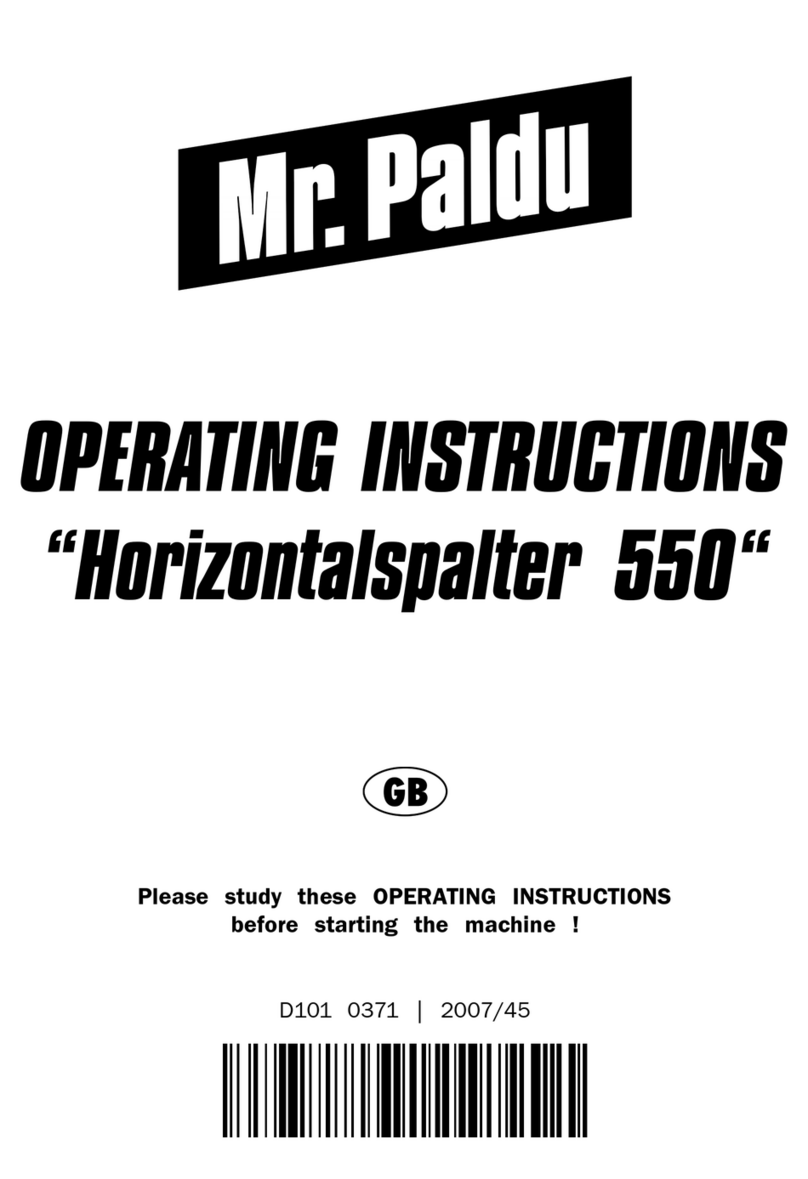 Mr.Paldu Horizontalspalter 550 User manual