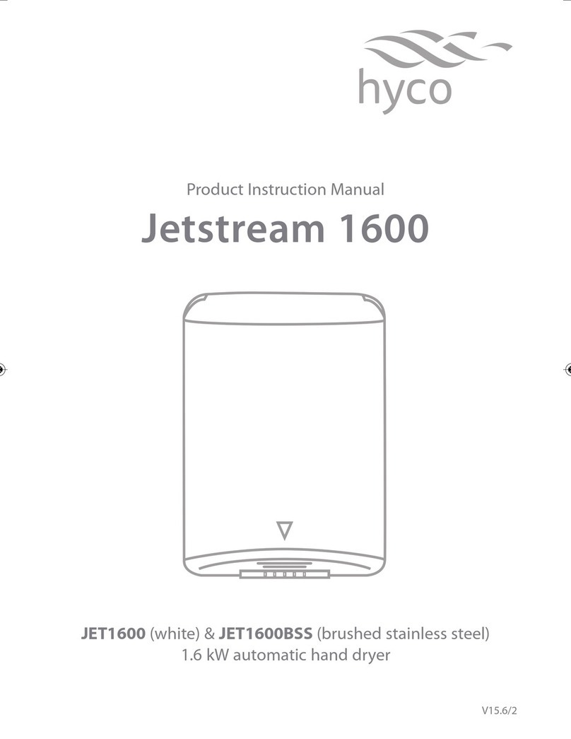 Hyco Jetstream JET1600 Specification sheet