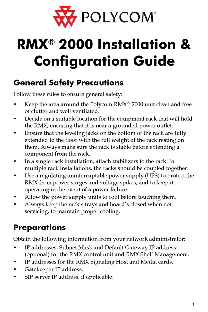 Polycom RMX 2000 Installation & configuration guide Polycom RMX 2000 Installation & configuration guide