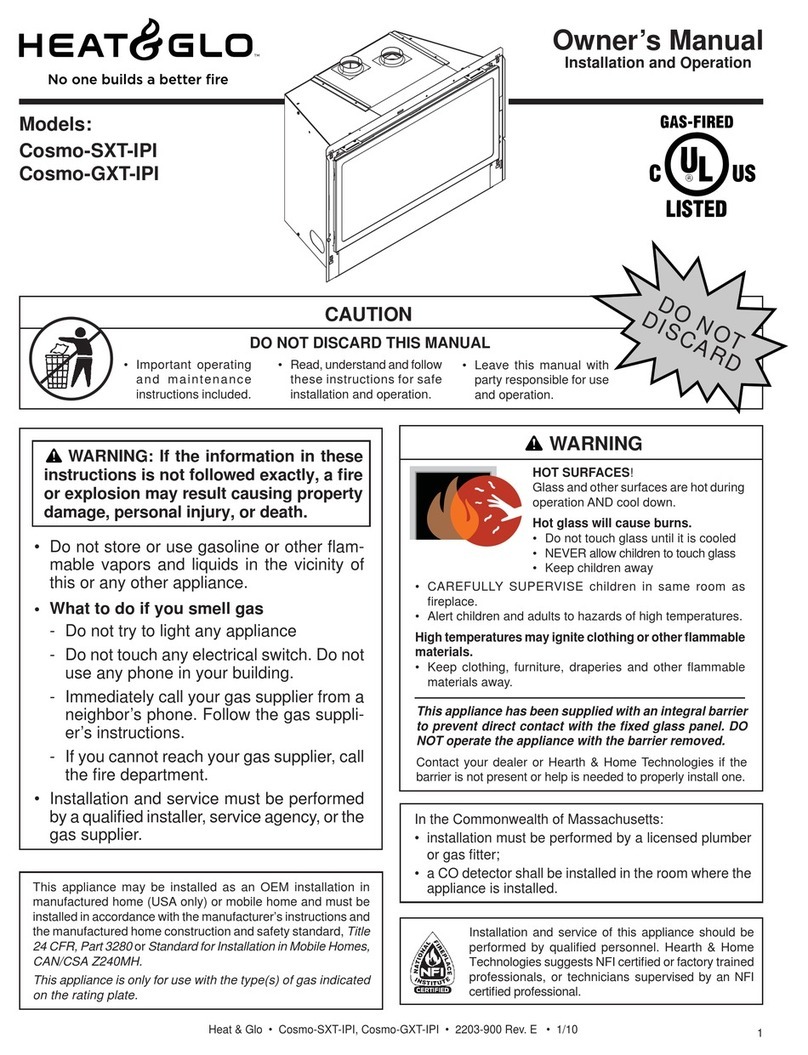 Heat & Glo Cosmo-SXT-IPI owner's manual Heat & Glo Cosmo-SXT-IPI owner's manual