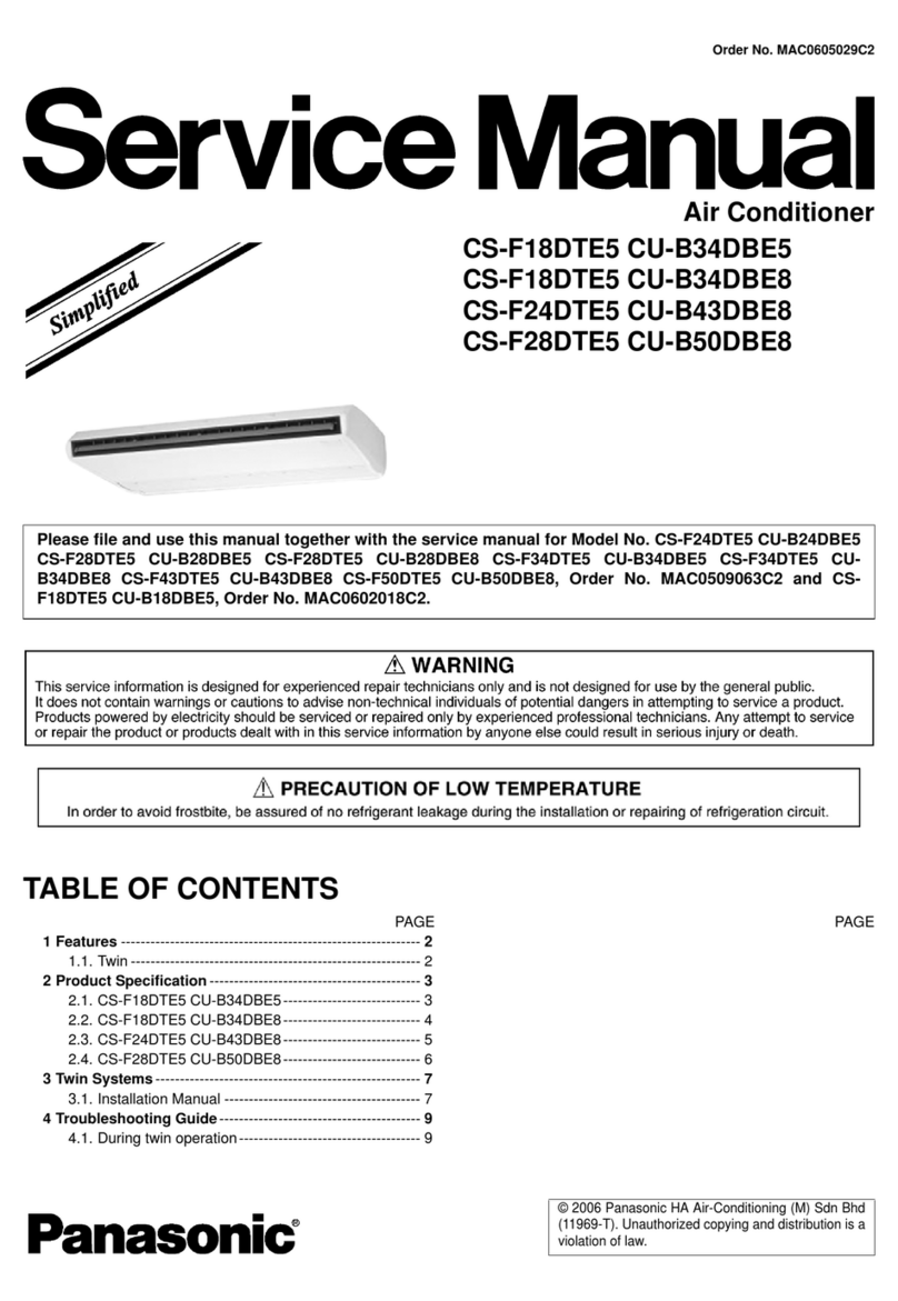 Panasonic CS-F18DTE5 User manual