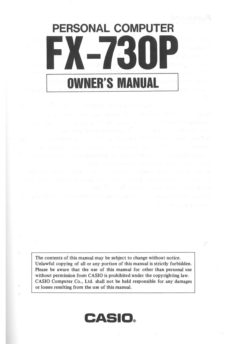 Casio FX-730P User manual