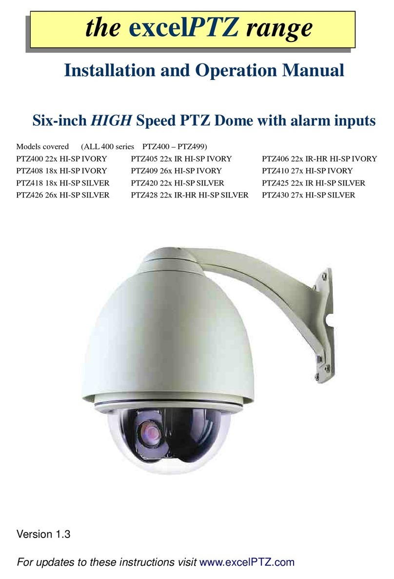 excelPTZ PTZ400 22x HI-SP IVORY Installation and operation manual