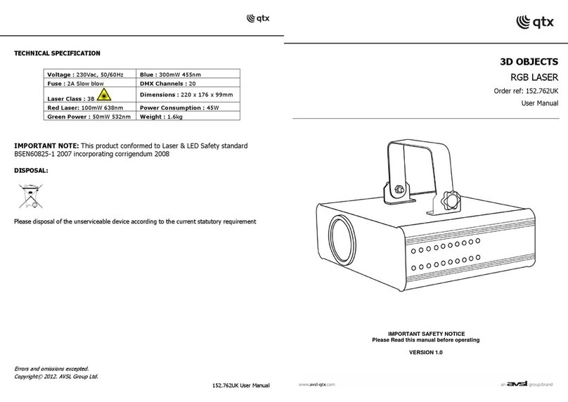 Qtx 3D OBJECTS 152.762UK User manual