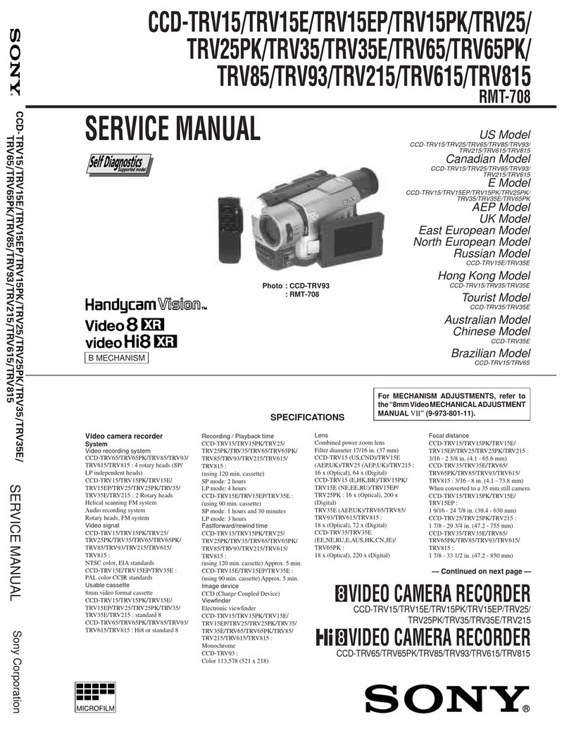 Sony CCD-TRV15 Service manual