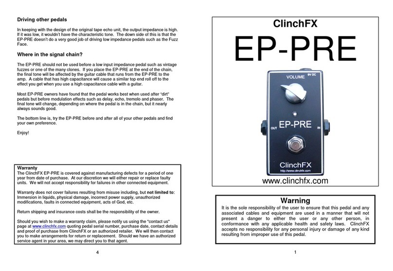 ClinchFX EP-PRE operating instructions